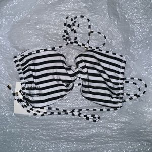 arakii strappy top in white/black